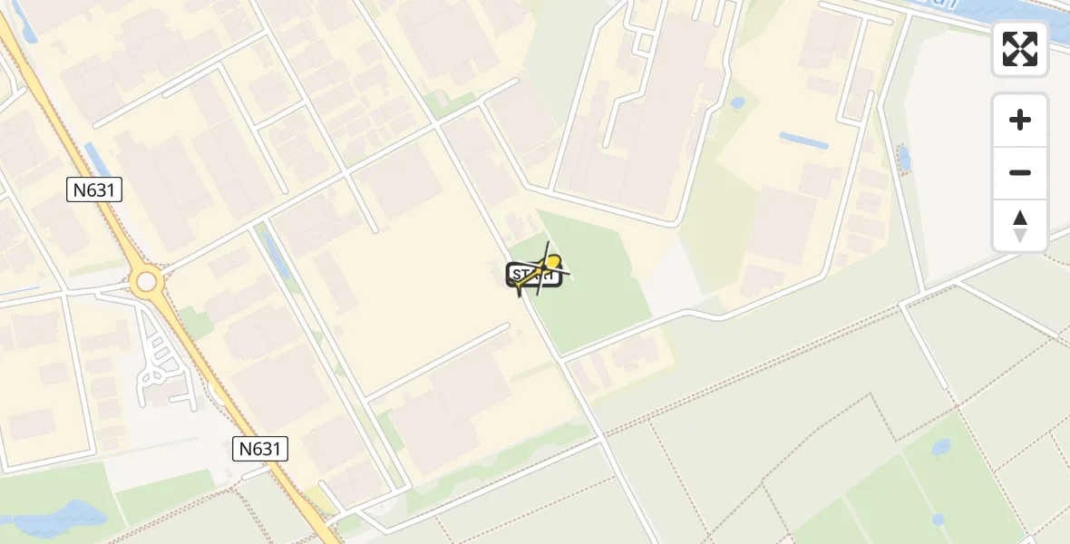 Routekaart van de vlucht: Lifeliner 2 naar Oosterhout, Denariusstraat