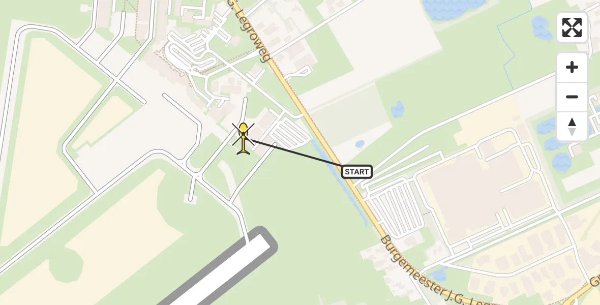 Routekaart van de vlucht: Lifeliner 4 naar Groningen Airport Eelde, Machlaan