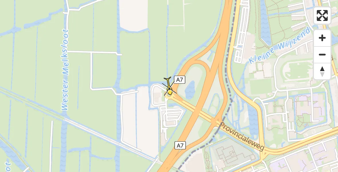 Routekaart van de vlucht: Lifeliner 2 naar Berkhout