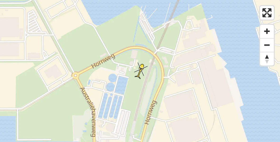 Vluchtroute Traumahelikopter van Amsterdam Heliport naar Amsterdam Heliport