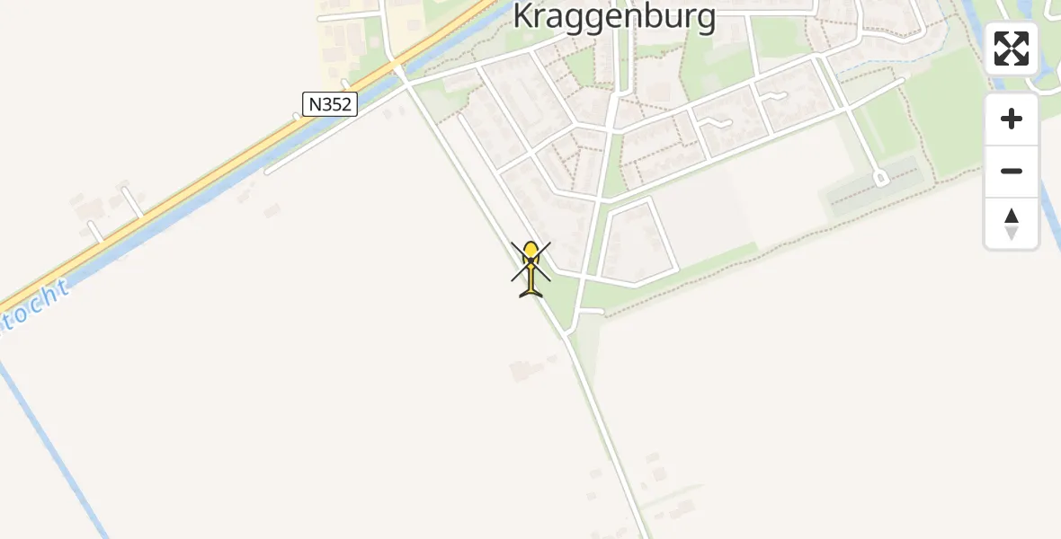 Routekaart van de vlucht: Lifeliner 1 naar Kraggenburg