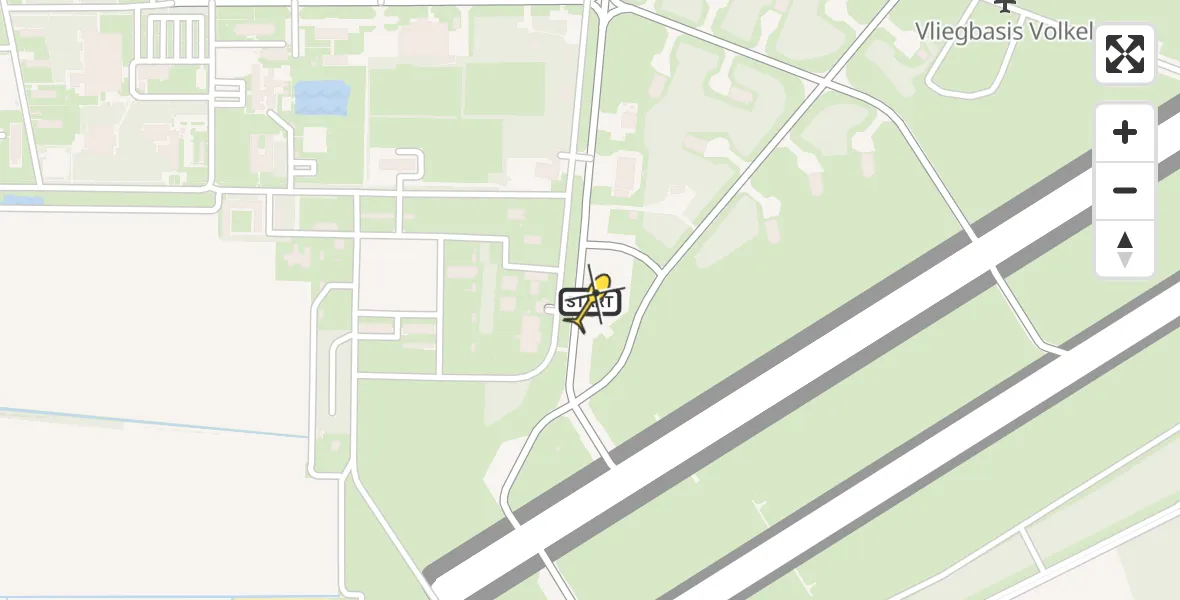 Routekaart van de vlucht: Lifeliner 3 naar Vliegbasis Volkel, Zeelandsedijk