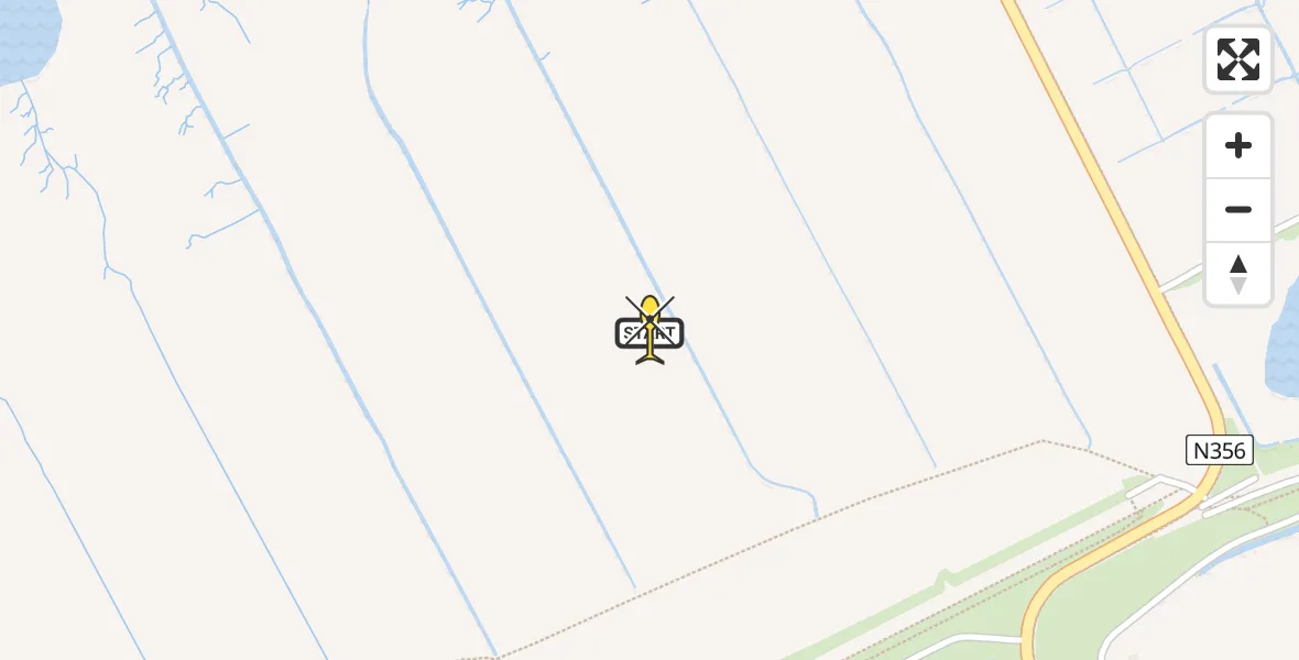 Routekaart van de vlucht: Ambulancehelikopter naar Holwerd, Grândyk