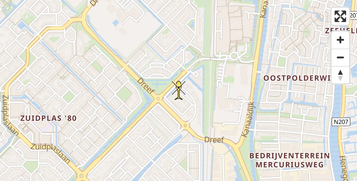 Routekaart van de vlucht: Lifeliner 2 naar Waddinxveen