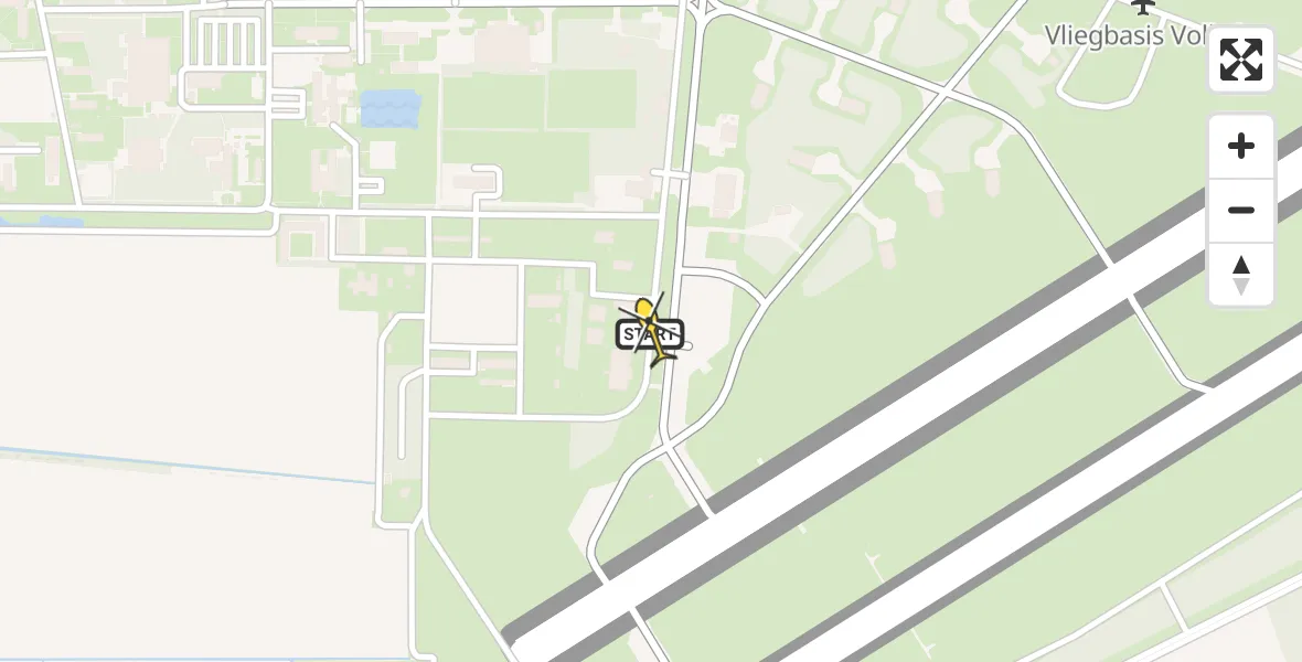 Routekaart van de vlucht: Lifeliner 3 naar Vliegbasis Volkel, Zeelandsedijk