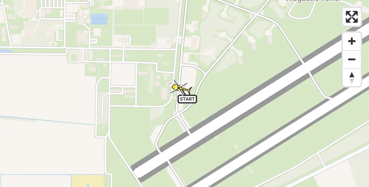 Routekaart van de vlucht: Lifeliner 3 naar Vliegbasis Volkel, Zeelandsedijk