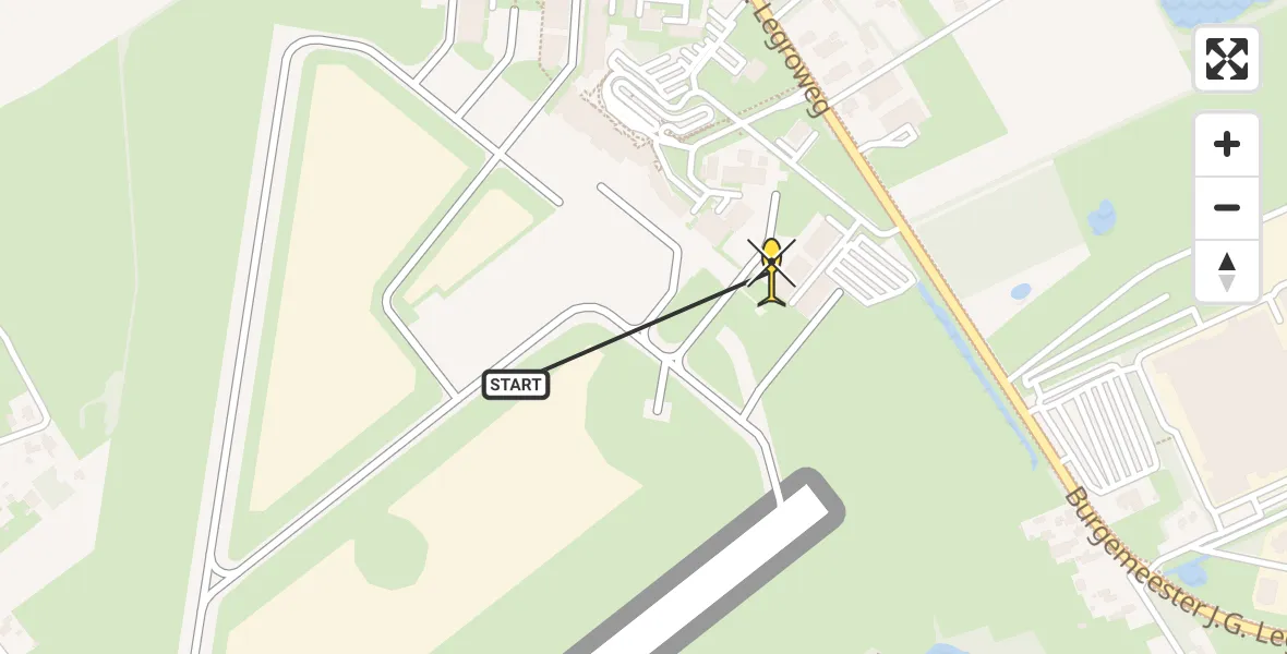 Routekaart van de vlucht: Lifeliner 4 naar Groningen Airport Eelde, Machlaan