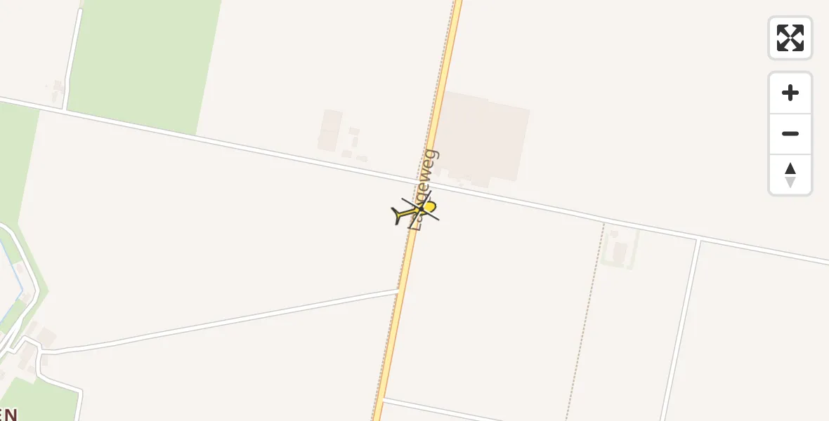 Routekaart van de vlucht: Politiehelikopter naar Oud-Beijerland