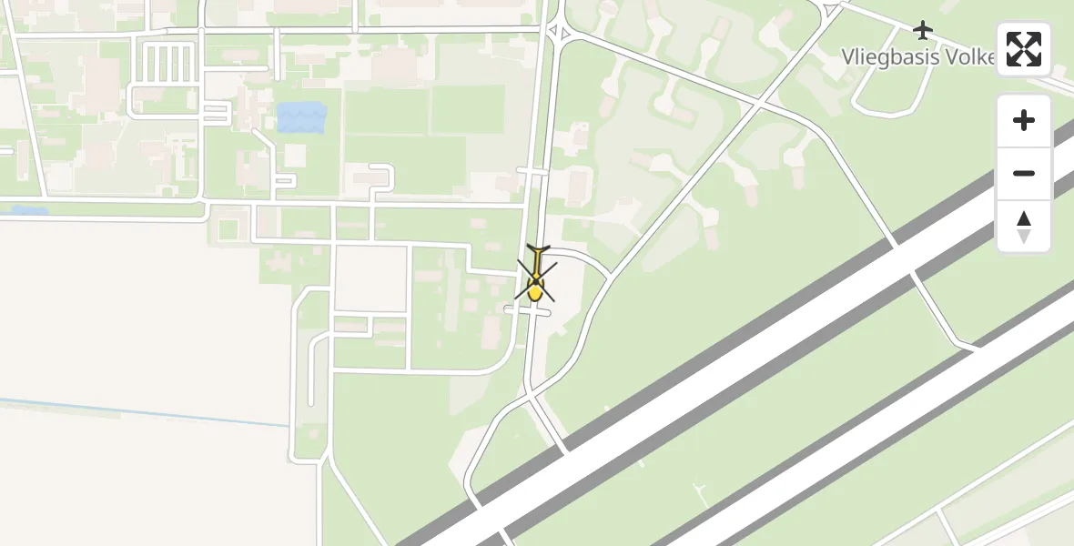Routekaart van de vlucht: Lifeliner 3 naar Vliegbasis Volkel