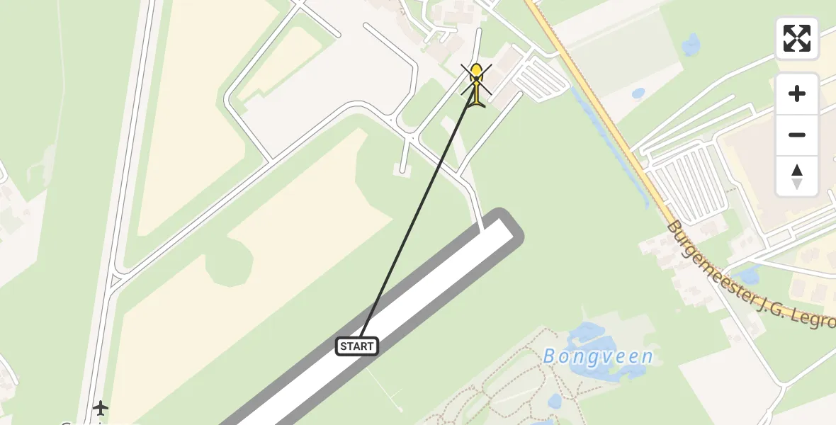 Routekaart van de vlucht: Lifeliner 4 naar Groningen Airport Eelde, Machlaan