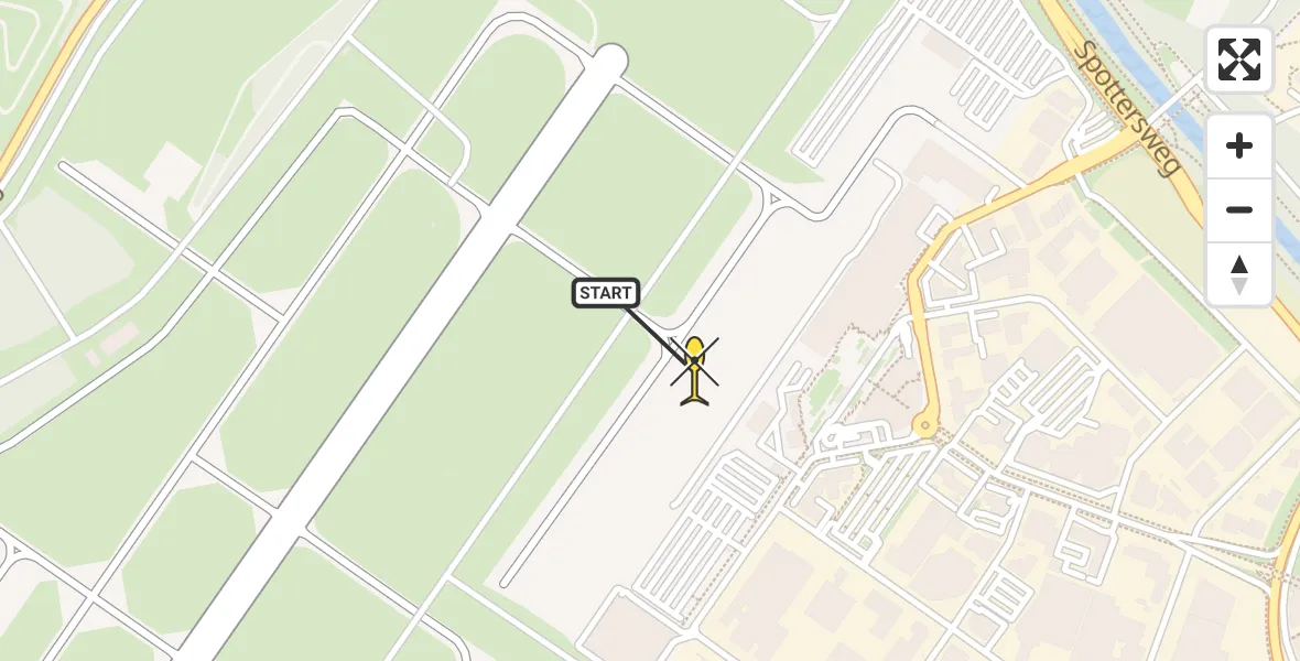 Routekaart van de vlucht: Politiehelikopter naar Eindhoven Airport, Jan Hilgersweg