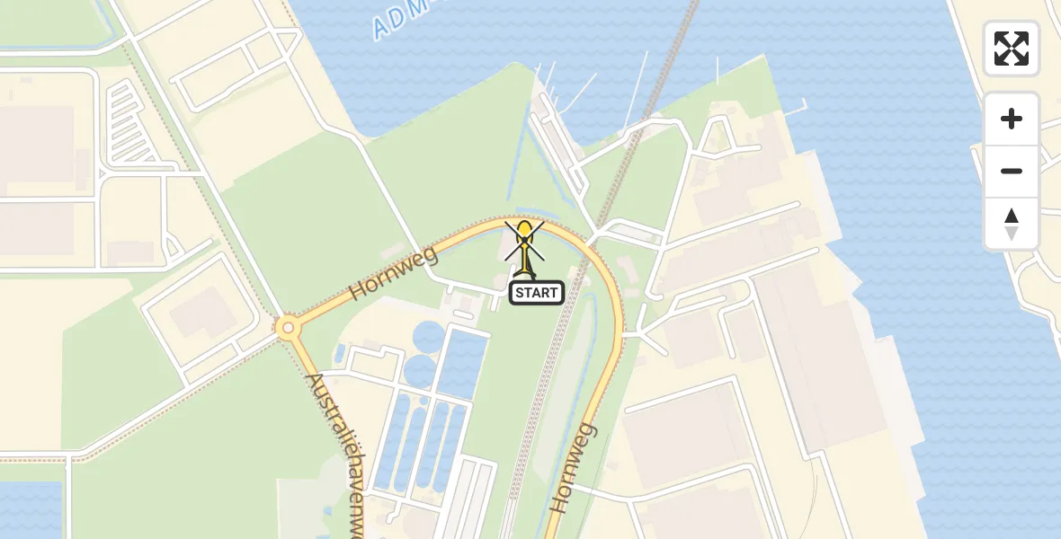 Vluchtroute Traumahelikopter van Amsterdam Heliport naar Amsterdam Heliport