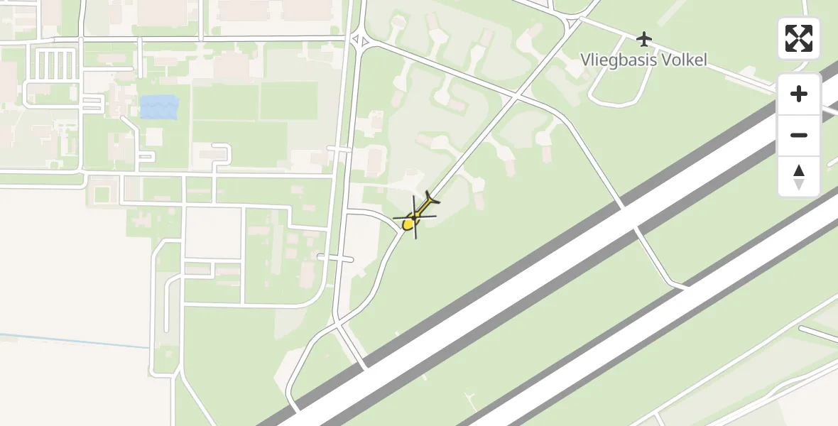 Routekaart van de vlucht: Lifeliner 3 naar Vliegbasis Volkel