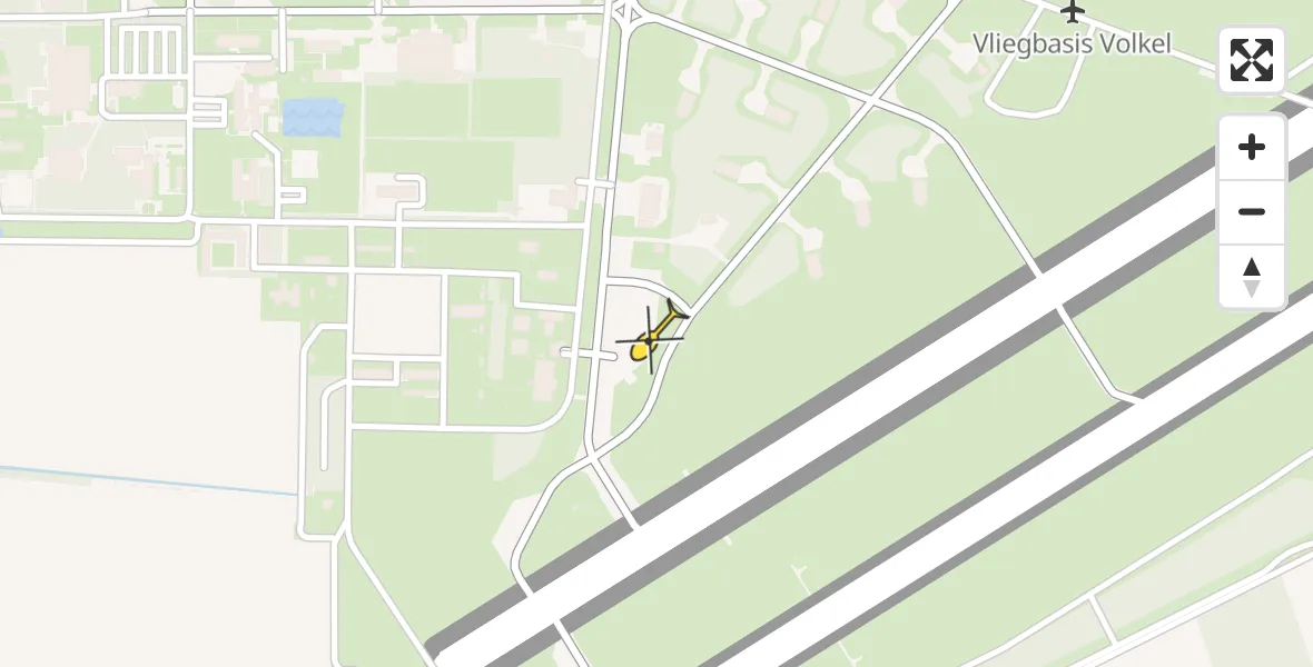 Routekaart van de vlucht: Lifeliner 3 naar Vliegbasis Volkel
