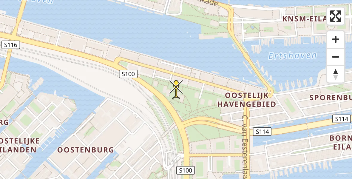 Routekaart van de vlucht: Lifeliner 2 naar Amsterdam