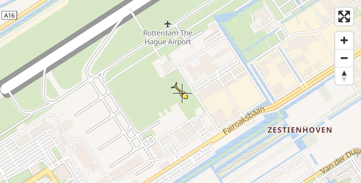 Routekaart van de vlucht: Lifeliner 2 naar Rotterdam The Hague Airport