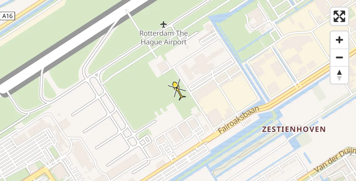 Routekaart van de vlucht: Lifeliner 2 naar Rotterdam The Hague Airport