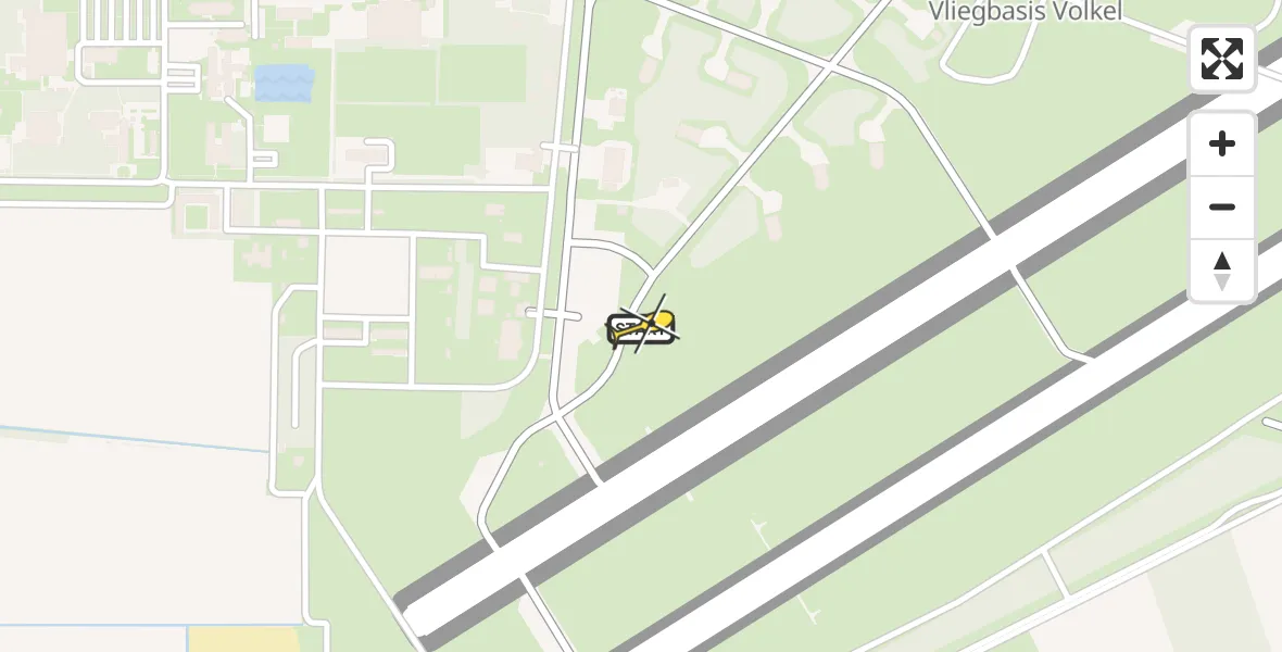 Vluchtroute Politiehelikopter van Vliegbasis Volkel naar Vliegbasis Volkel