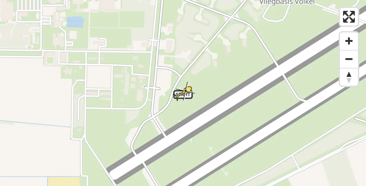 Routekaart van de vlucht: Lifeliner 3 naar Vliegbasis Volkel, Zeelandsedijk