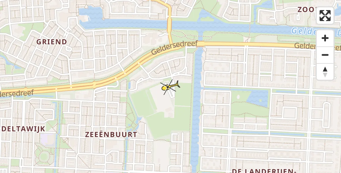 Routekaart van de vlucht: Lifeliner 1 naar Lelystad
