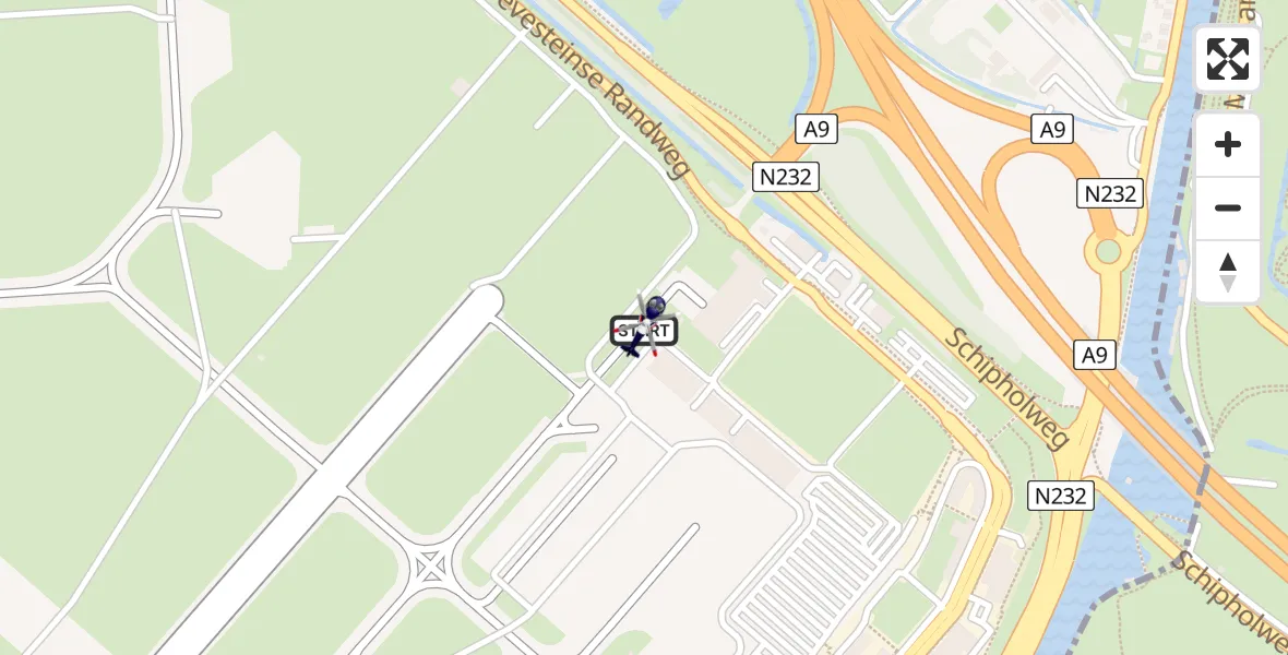 Vluchtroute Politiehelikopter Schiphol - Schiphol, 03 maart 2025, 11:14