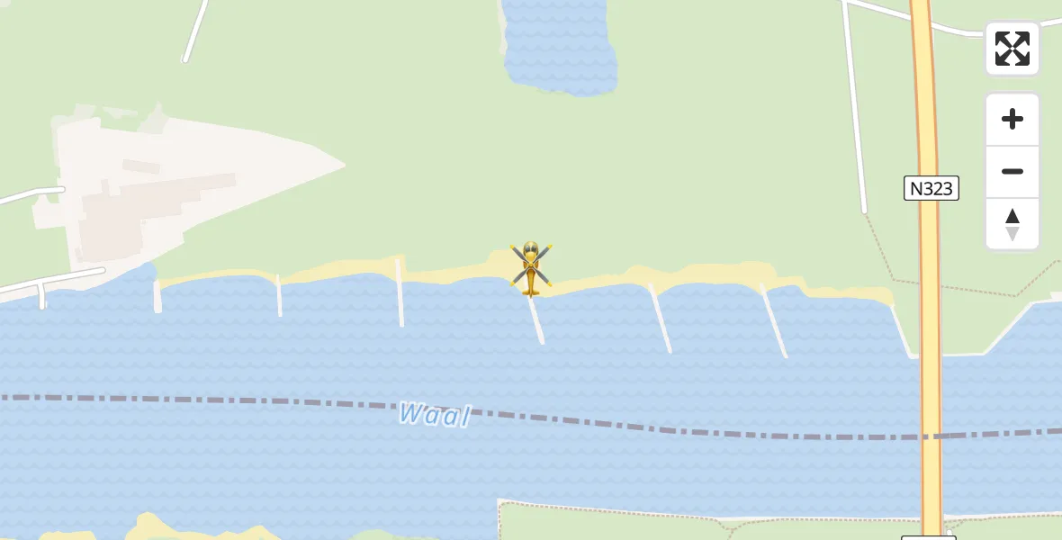 Vluchtroute Traumahelikopter Echteld - Echteld, 03 maart 2025, 15:43
