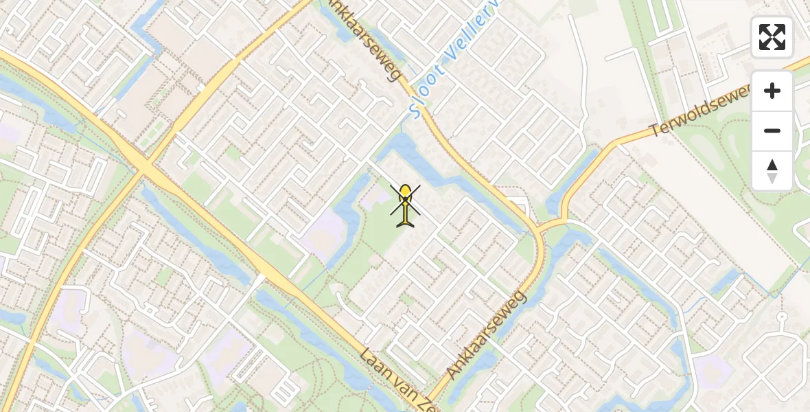 Routekaart van de vlucht: Lifeliner 3 naar Apeldoorn