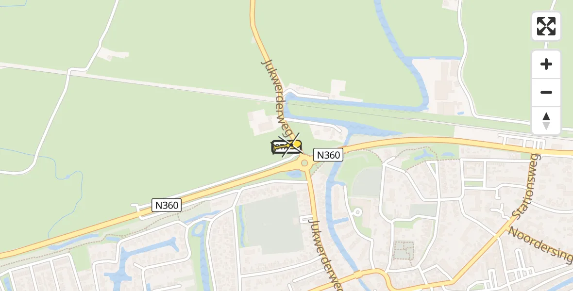 Routekaart van de vlucht: Lifeliner 4 naar Appingedam