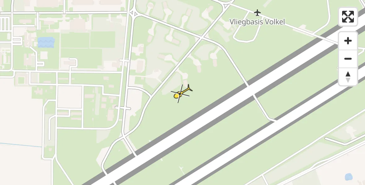 Routekaart van de vlucht: Lifeliner 3 naar Vliegbasis Volkel