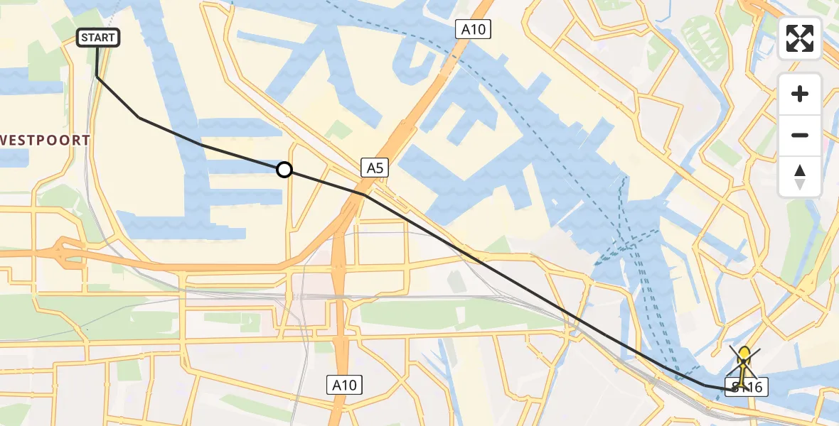 Routekaart van de vlucht: Lifeliner 1 naar Amsterdam, Maltaweg