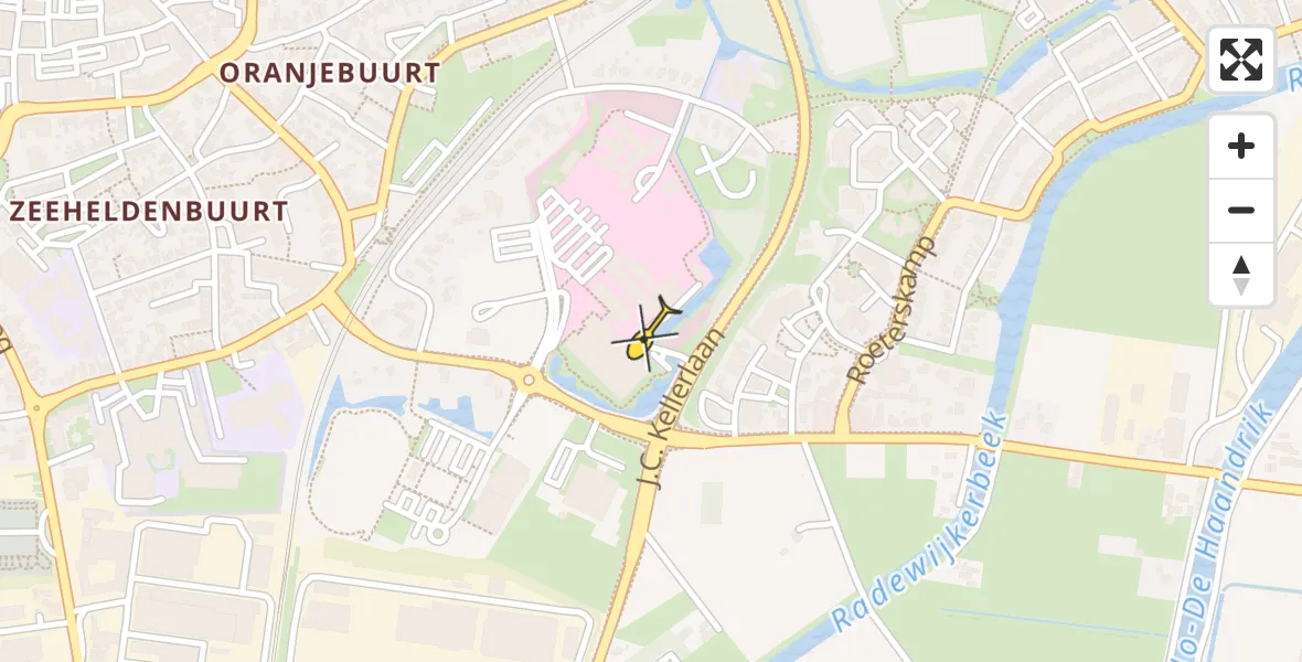 Routekaart van de vlucht: Lifeliner 4 naar Hardenberg