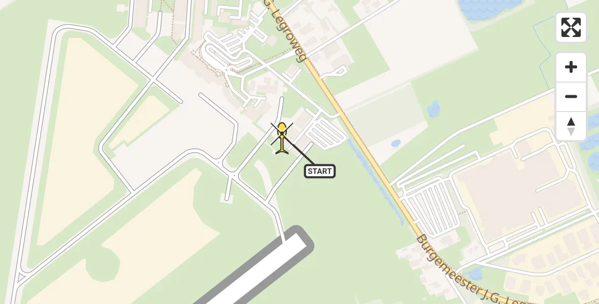 Routekaart van de vlucht: Lifeliner 4 naar Groningen Airport Eelde, Machlaan