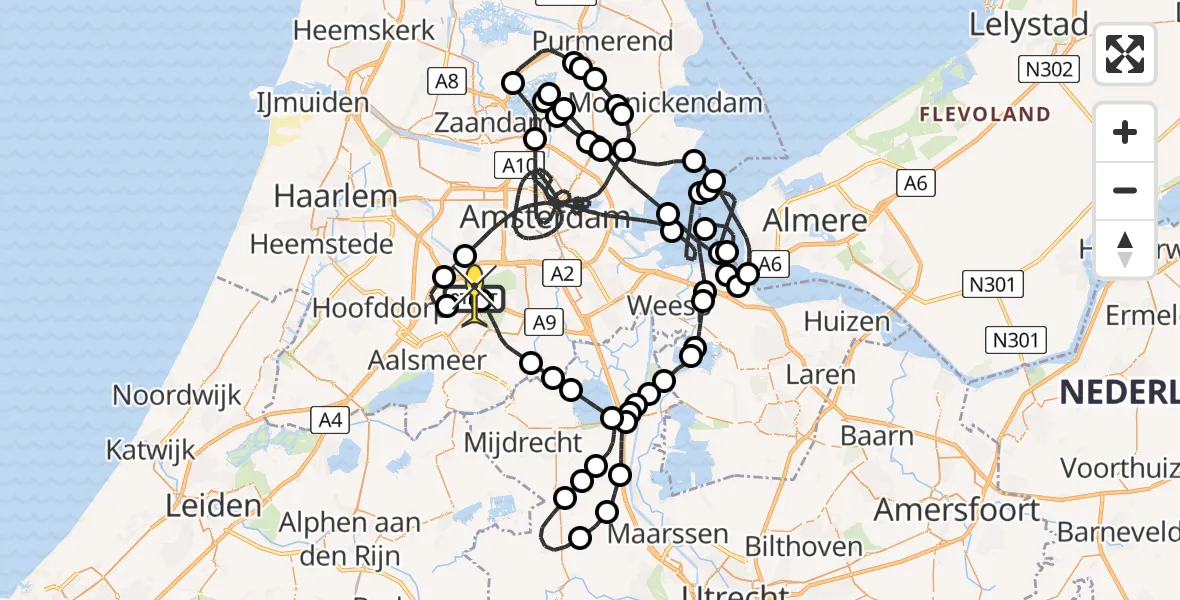 Routekaart van de vlucht: Politieheli naar Schiphol, Ceintuurbaan