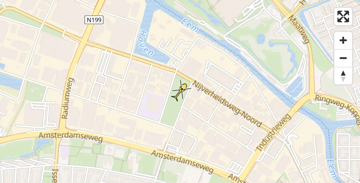 Routekaart van de vlucht: Lifeliner 1 naar Amersfoort