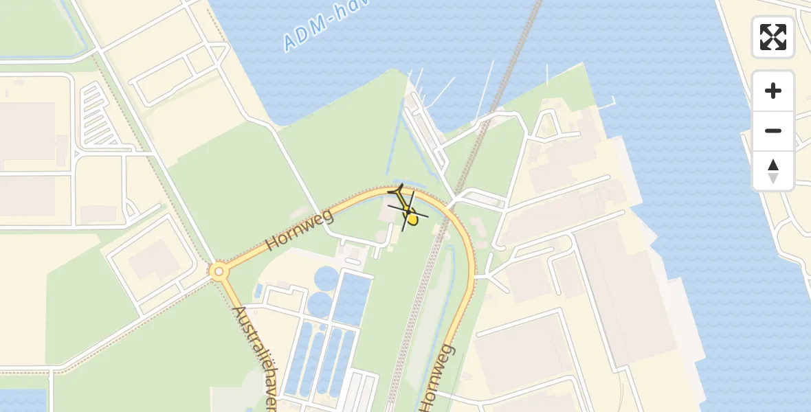 Vluchtroute Traumahelikopter van Amsterdam Heliport naar Amsterdam Heliport