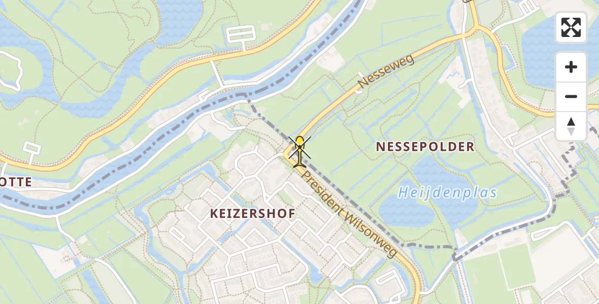 Routekaart van de vlucht: Lifeliner 2 naar Zevenhuizen