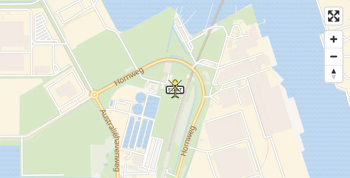 Vluchtroute Traumahelikopter van Amsterdam Heliport naar Amsterdam Heliport