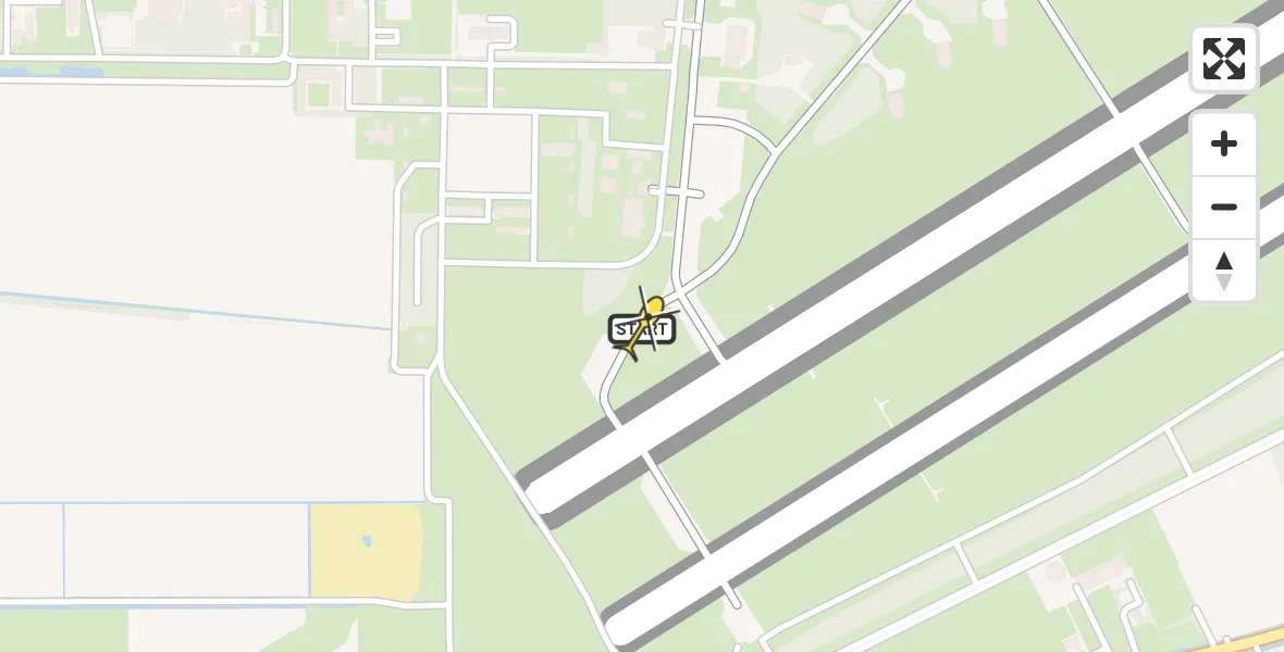 Routekaart van de vlucht: Politieheli naar Vliegbasis Volkel, Zeelandsedijk