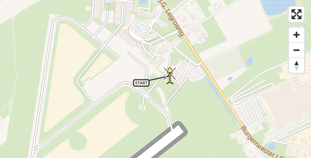 Routekaart van de vlucht: Lifeliner 4 naar Groningen Airport Eelde, Machlaan