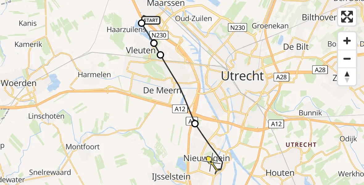 Routekaart van de vlucht: Lifeliner 1 naar Nieuwegein, Jo ter Meulenhaghe