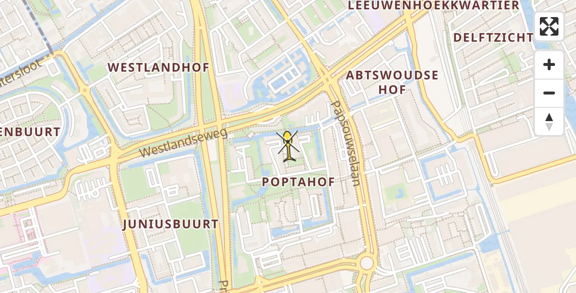 Routekaart van de vlucht: Lifeliner 2 naar Delft