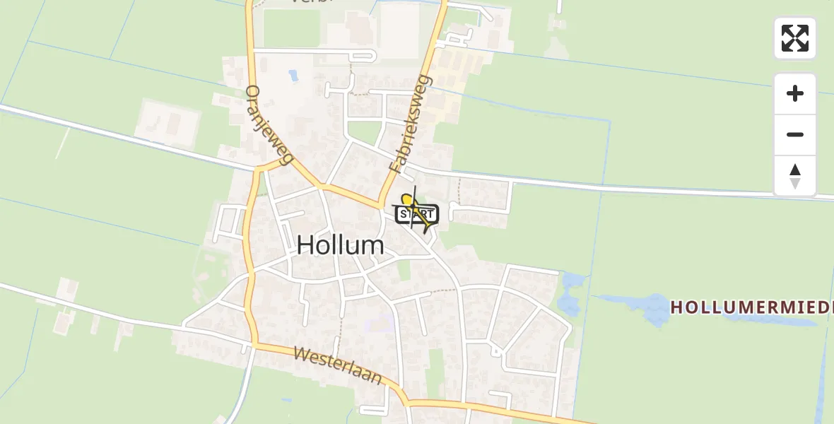 Routekaart van de vlucht: Ambulancehelikopter naar Hollum, Tussen Dijken