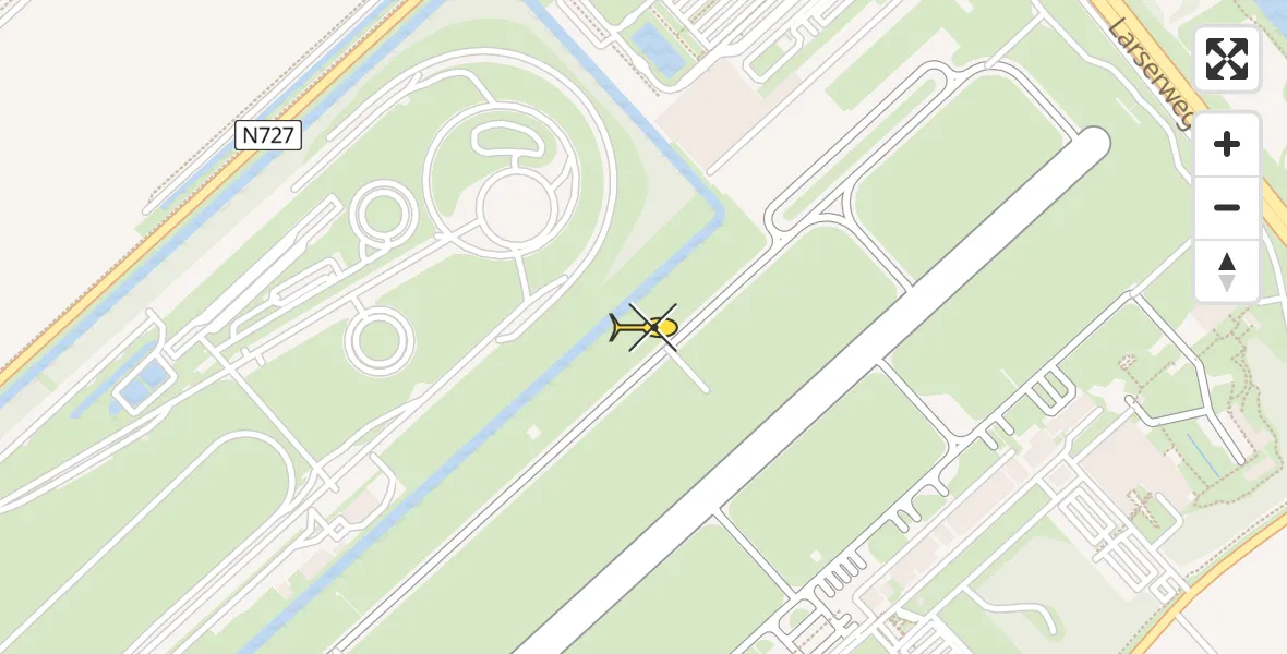 Routekaart van de vlucht: Traumahelikopter naar Lelystad Airport