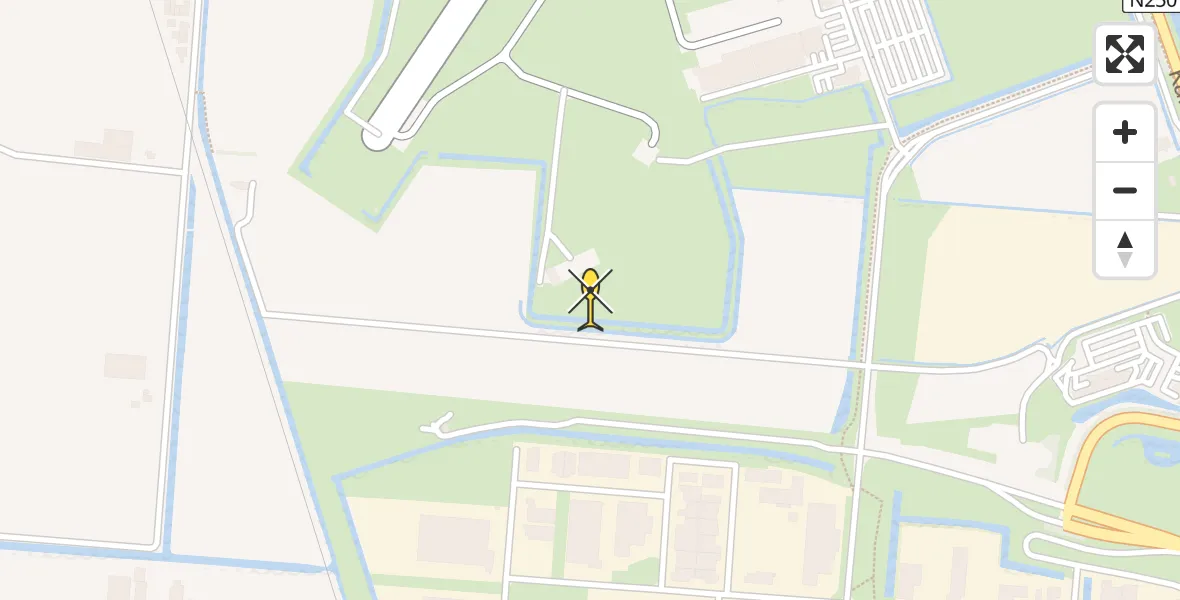 Vluchtroute Kustwachthelikopter van Vliegveld De Kooy naar Vliegveld De Kooy