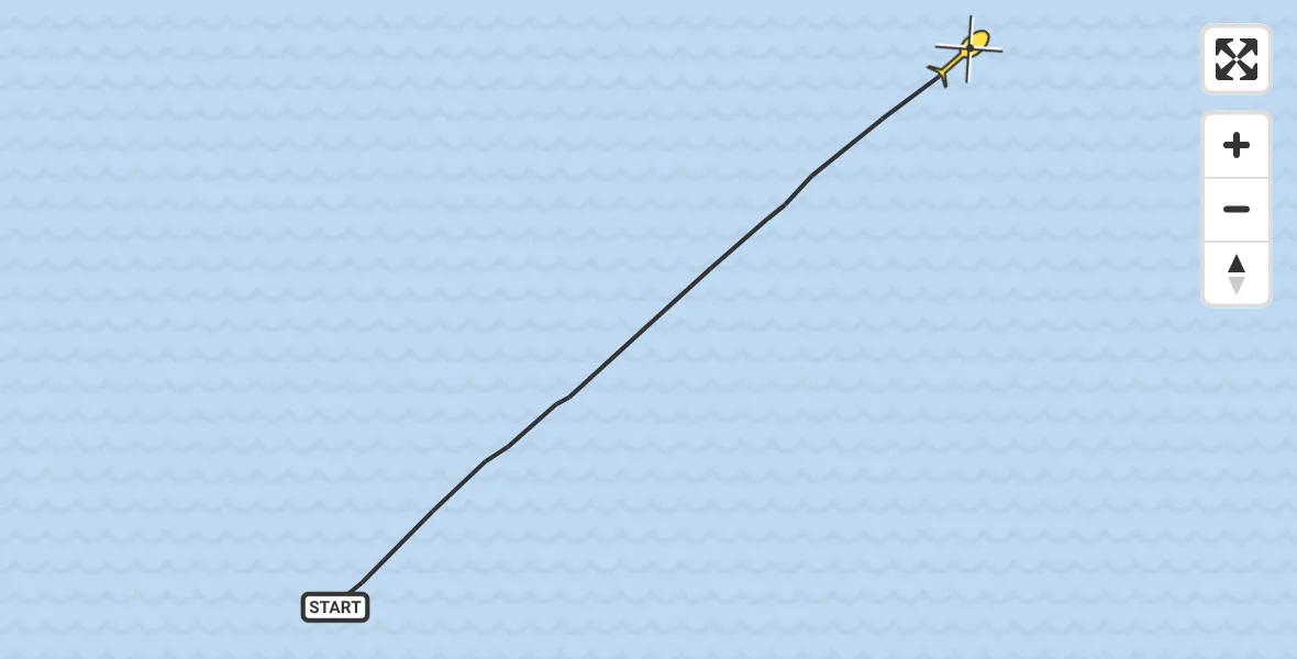 Routekaart van de vlucht: Kustwachthelikopter naar 