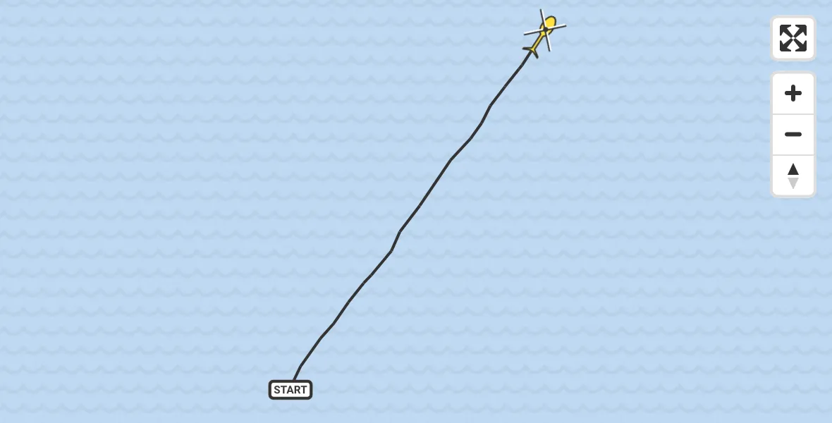 Routekaart van de vlucht: Kustwachthelikopter naar 