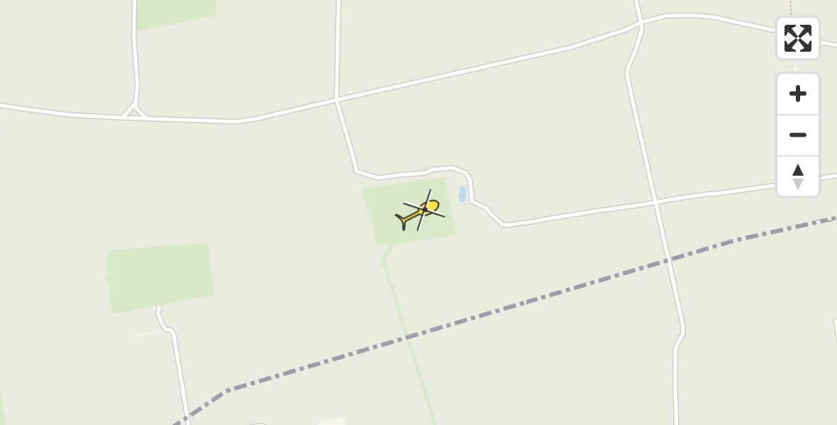 Routekaart van de vlucht: Politiehelikopter naar Vaassen