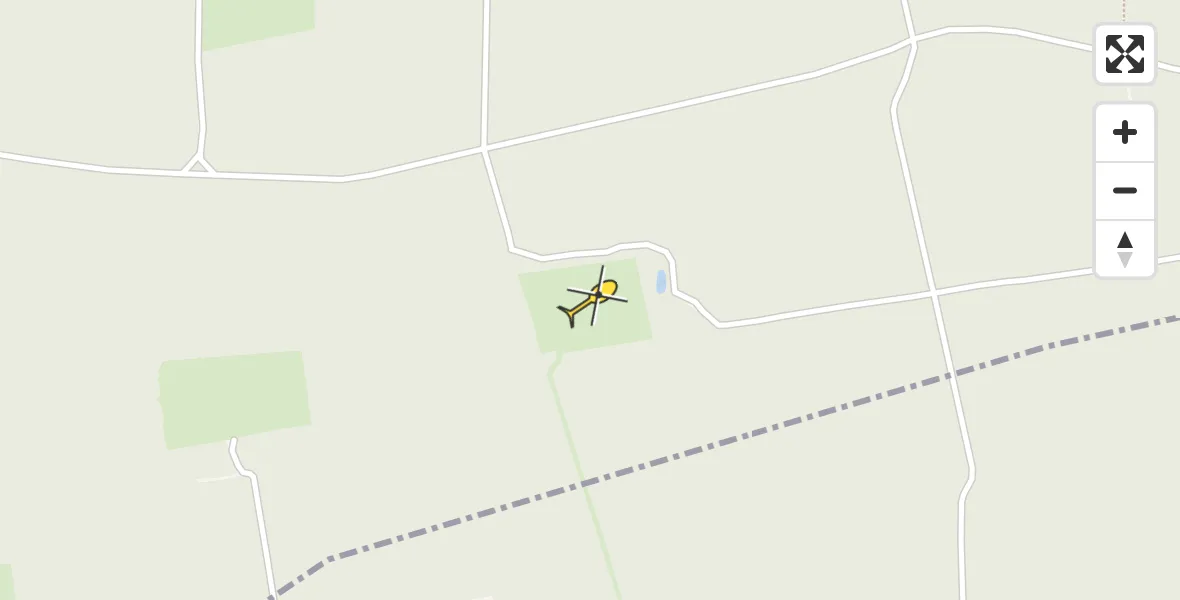 Routekaart van de vlucht: Politiehelikopter naar Vaassen
