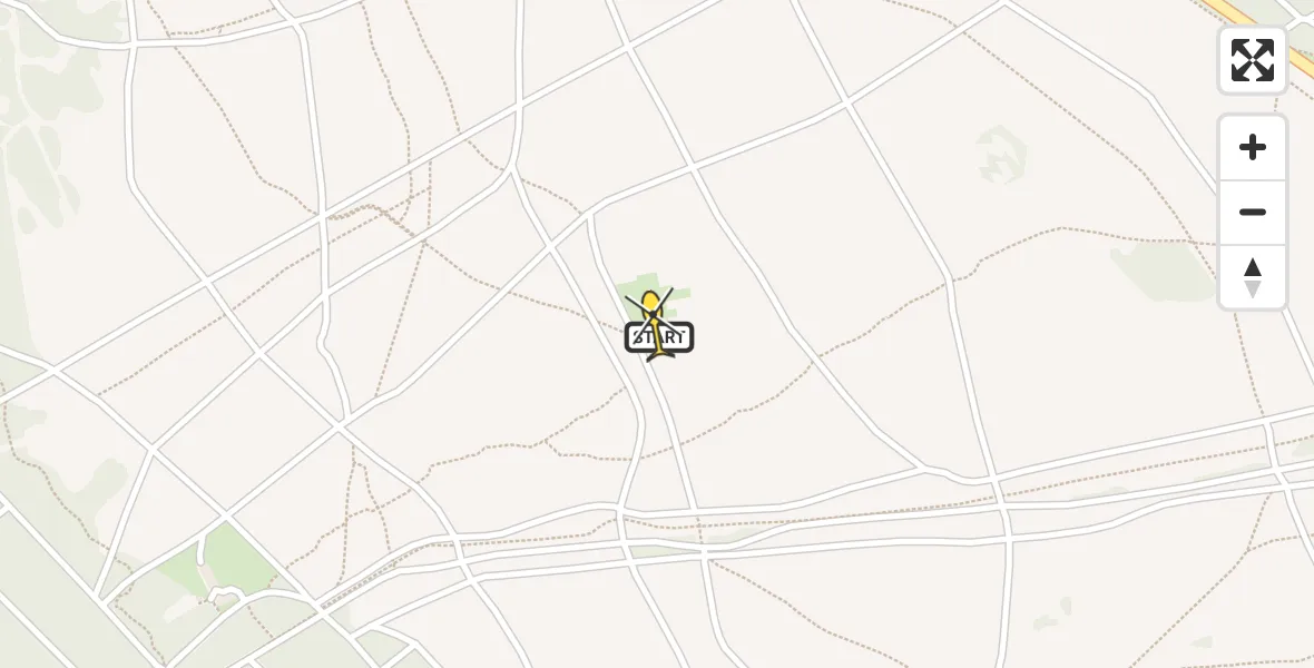 Routekaart van de vlucht: Politiehelikopter naar Ermelo, Postweg