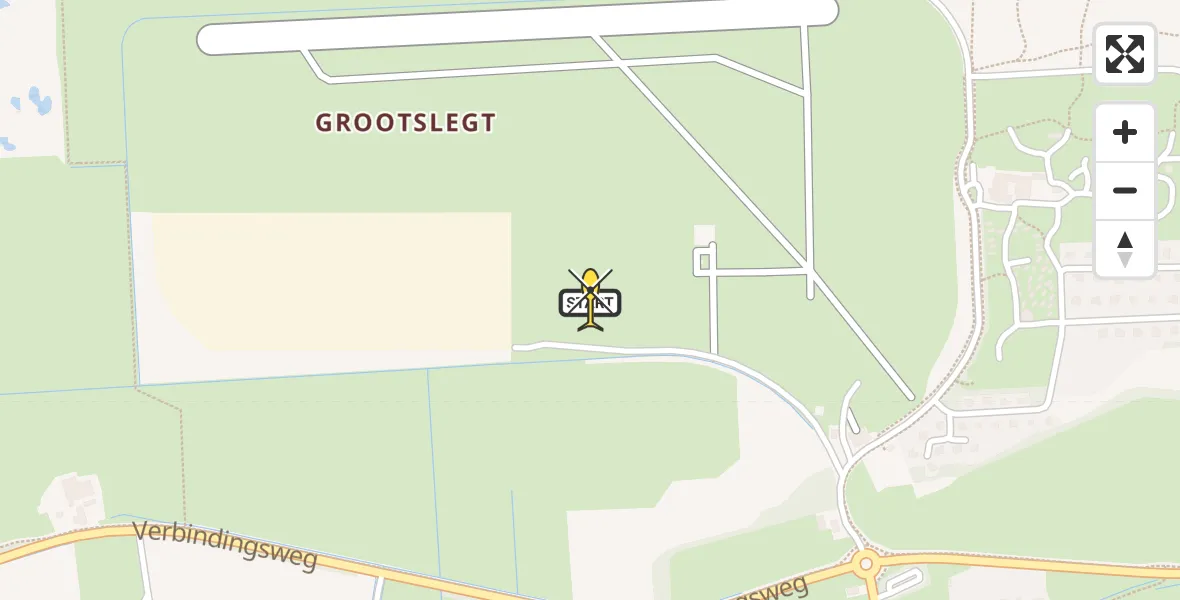 Routekaart van de vlucht: Ambulancehelikopter naar Ameland Airport Ballum, Strandweg